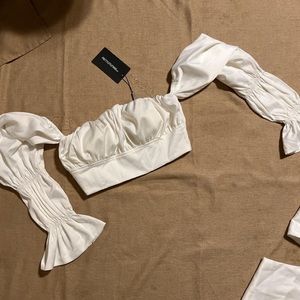 PLT White Satin set